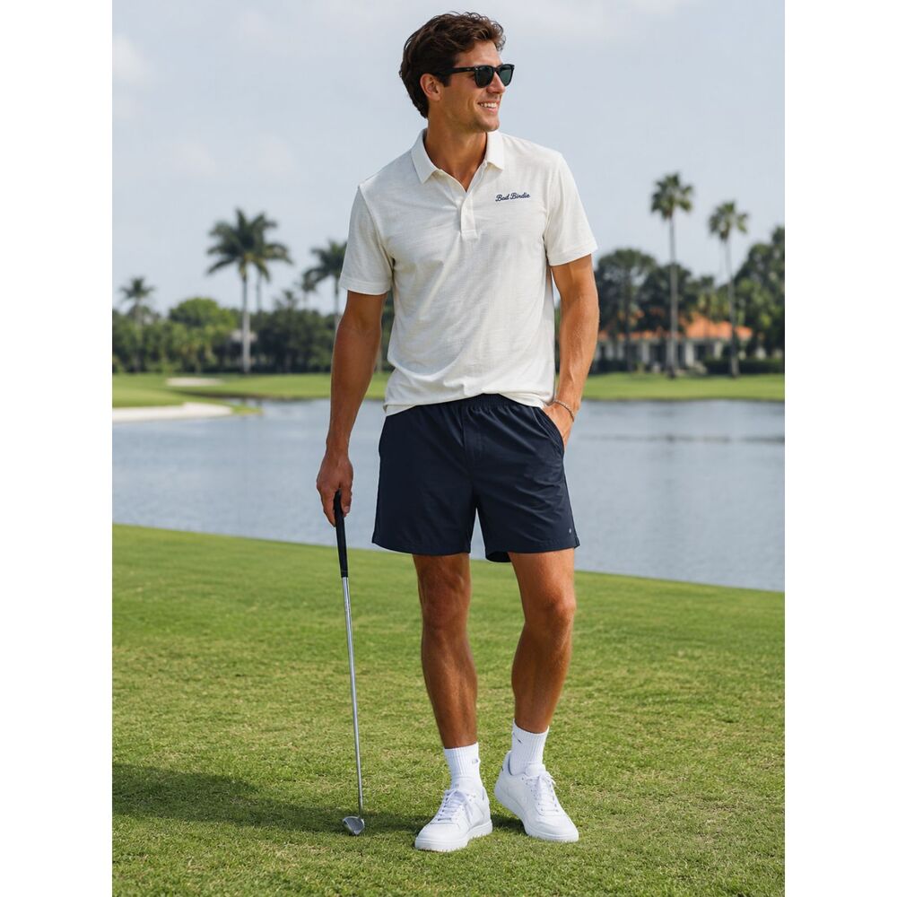 Bad Birdie Black Lined Running Soccer Basketball Gym Shorts   Mens Size Large